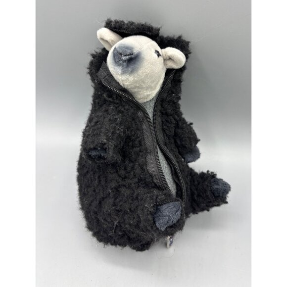 Plush Black Sheep Toy Shaved Detachable Fleece Jacket - Picture 1 of 7